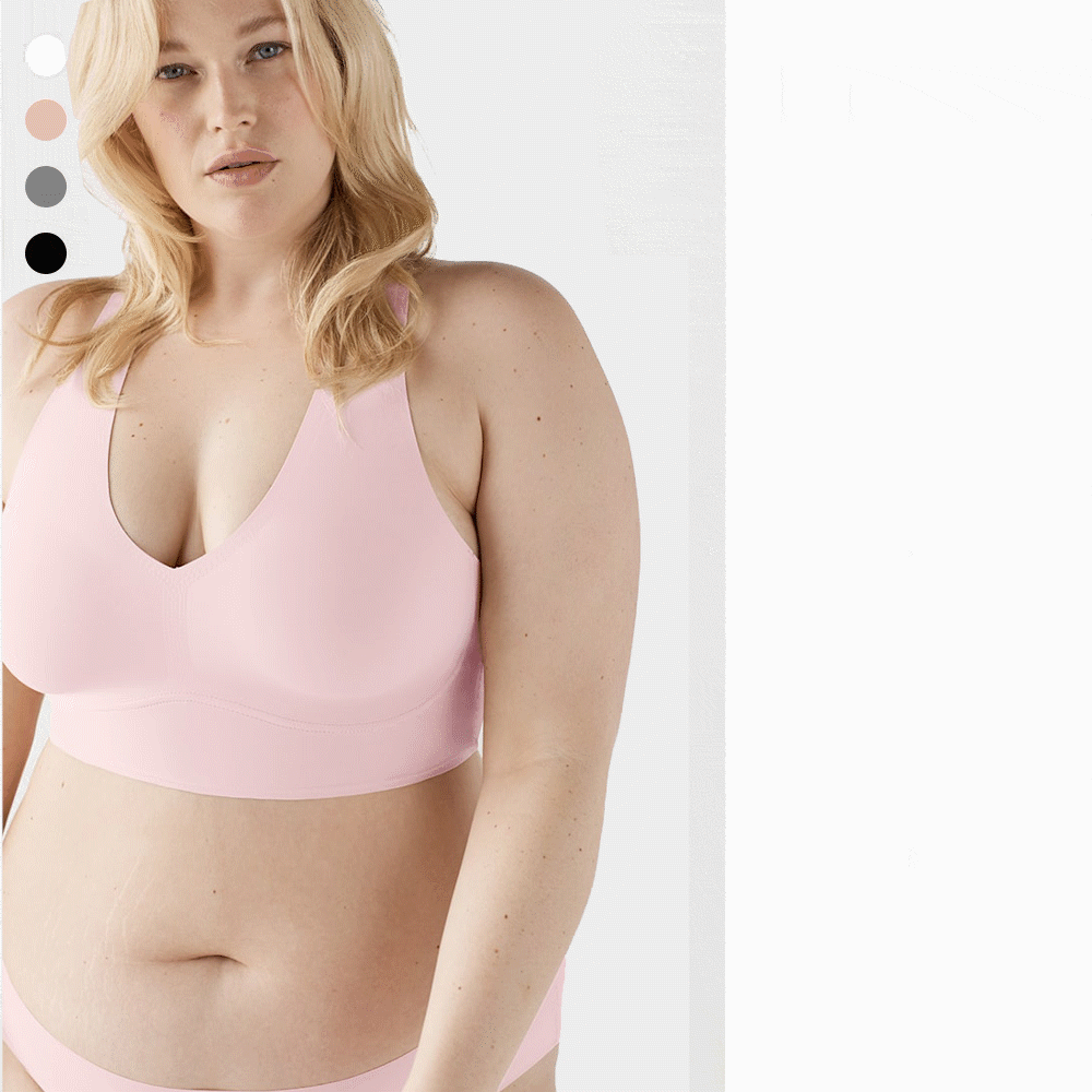 Biustonosz plus size bez fiszbin z nylonu i spandeksu podtrzymujący bezszwowy na lato