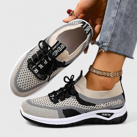 Sneakersy ortopedyczne damskie letnie lekkie przewiewne skórzane do biegania na co dzień