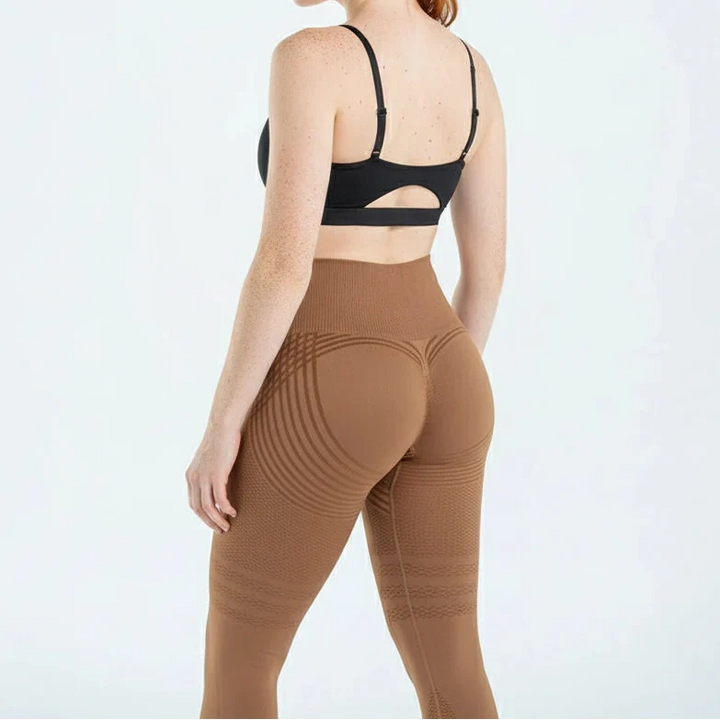 Leggings de malha para senhora, de cintura subida, modeladoras, de outono