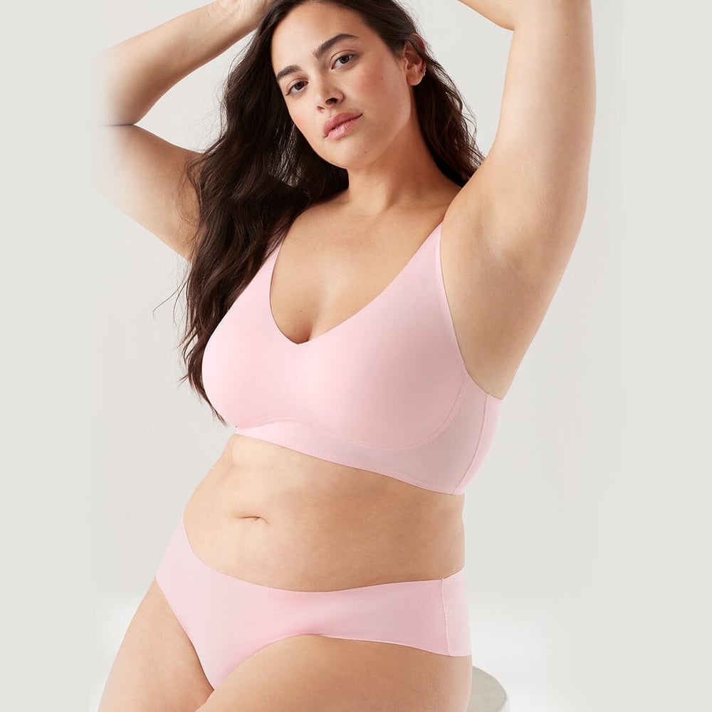 Biustonosz plus size bez fiszbin z nylonu i spandeksu podtrzymujący bezszwowy na lato