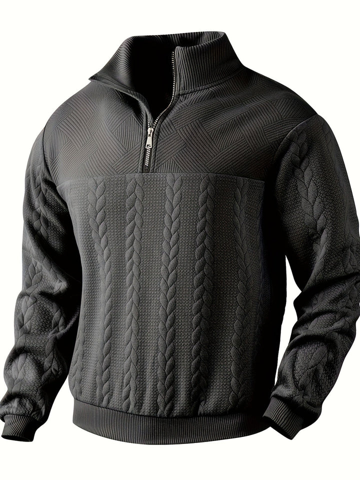 Sweter męski bawełniany z zamkiem krótki zamek dzianinowy sweter męski na wiosnę casual