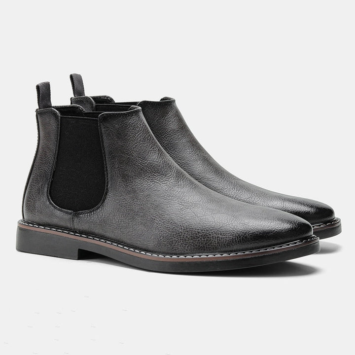 Buty męskie skórzane Chelsea eleganckie klasyczne wsuwane na jesień zimę casual