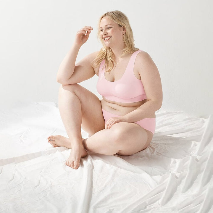 Biustonosz plus size bez fiszbin z nylonu i spandeksu podtrzymujący bezszwowy na lato