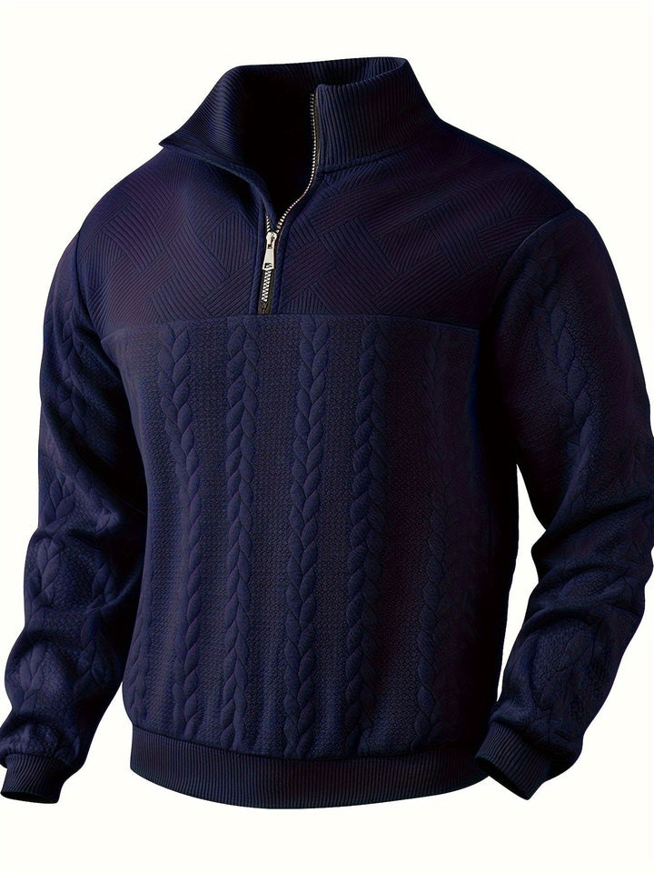 Sweter męski bawełniany z zamkiem krótki zamek dzianinowy sweter męski na wiosnę casual