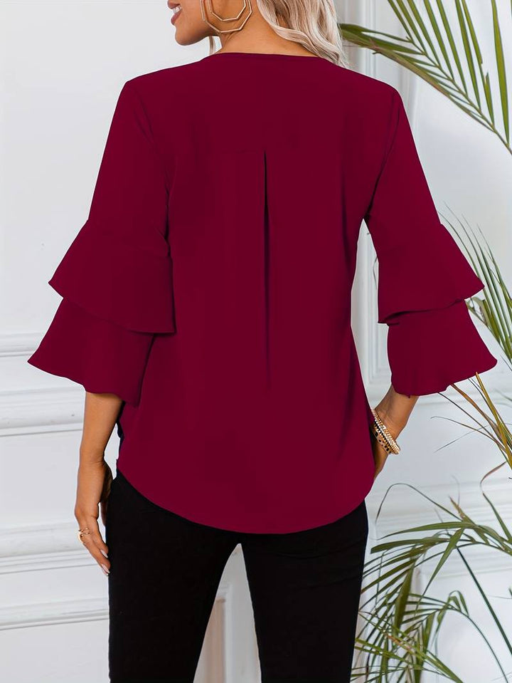 Bluzka damska bawełniana letnia z długim rękawem elegancka casual oversize