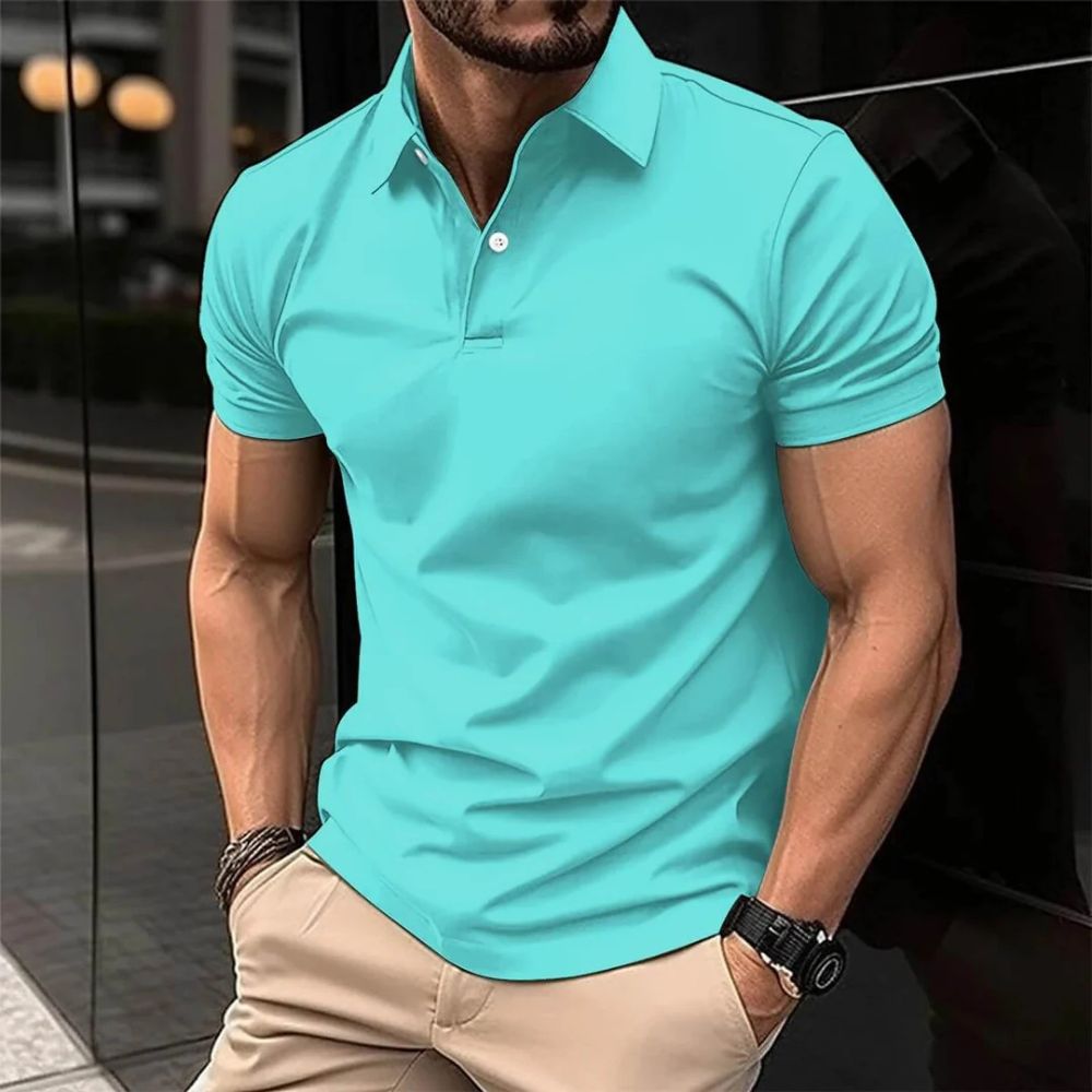 Koszulka polo męska bawełniana na wiosnę lato elegancka slim fit casualowa stylowa