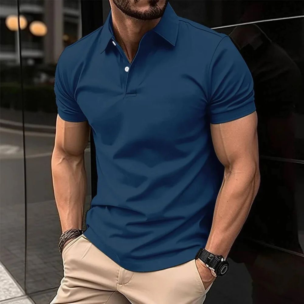 Koszulka polo męska bawełniana na wiosnę lato elegancka slim fit casualowa stylowa
