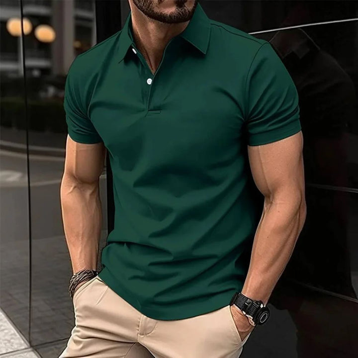 Koszulka polo męska bawełniana na wiosnę lato elegancka slim fit casualowa stylowa