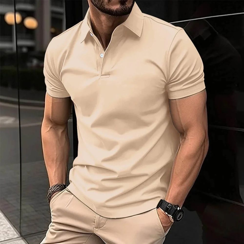 Koszulka polo męska bawełniana na wiosnę lato elegancka slim fit casualowa stylowa