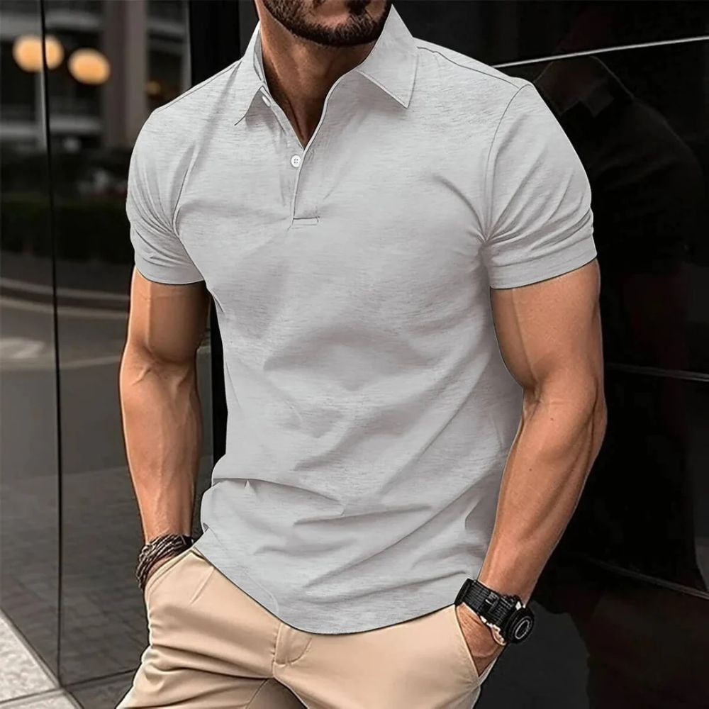 Koszulka polo męska bawełniana na wiosnę lato elegancka slim fit casualowa stylowa