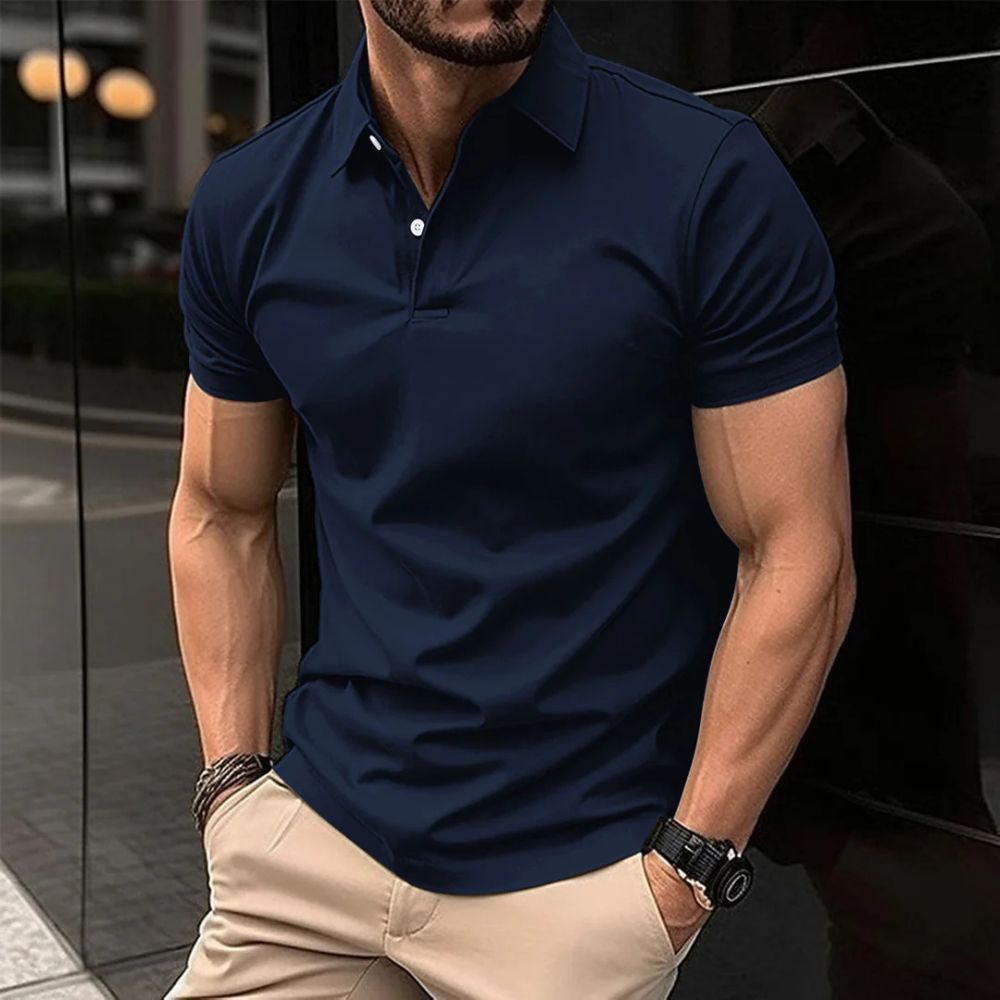 Koszulka polo męska bawełniana na wiosnę lato elegancka slim fit casualowa stylowa