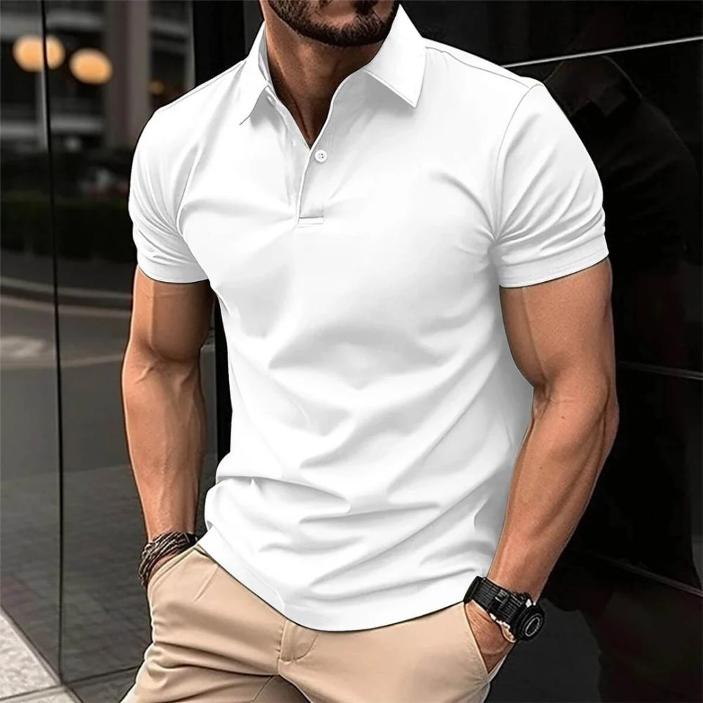Koszulka polo męska bawełniana na wiosnę lato elegancka slim fit casualowa stylowa
