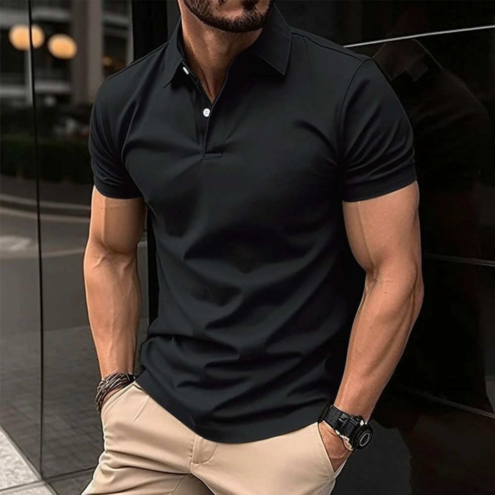 Koszulka polo męska bawełniana na wiosnę lato elegancka slim fit casualowa stylowa