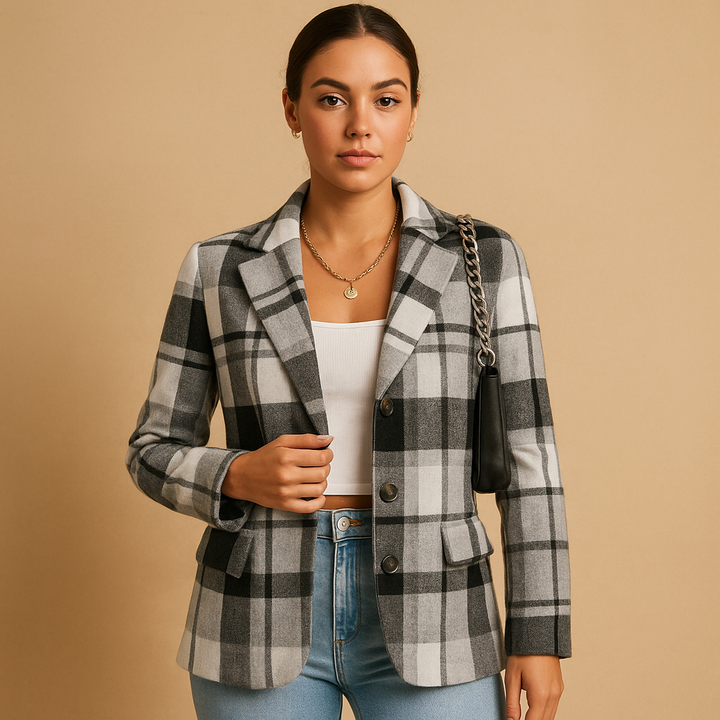 Blazer femme élégant coupe ajustée et féminine pour l’été, style polyvalent au bureau