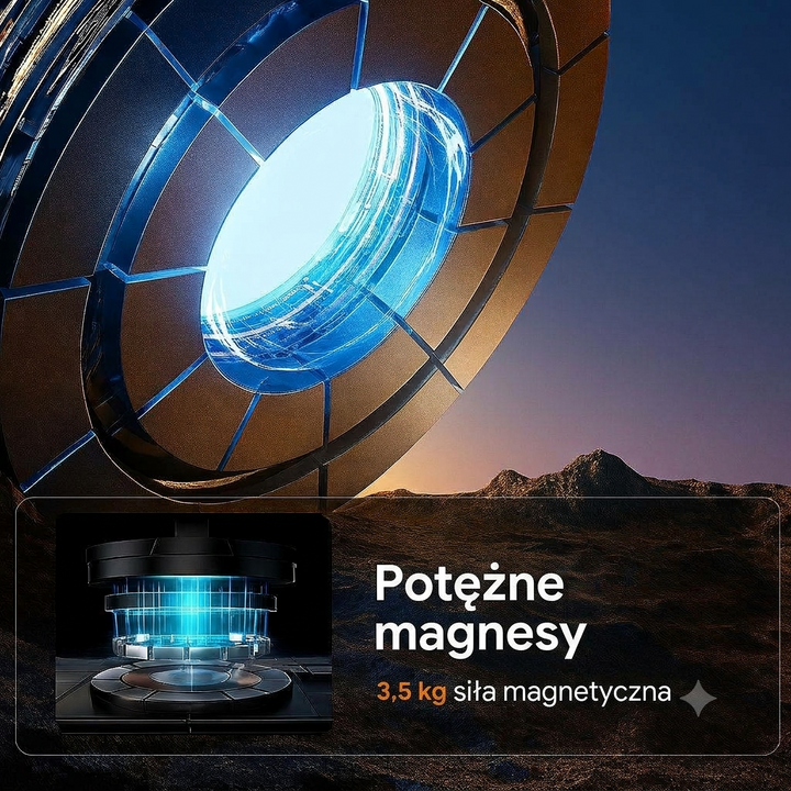Uchwyt samochodowy magnetyczny do telefonu składany mocny do nawigacji bezpiecznej jazdy