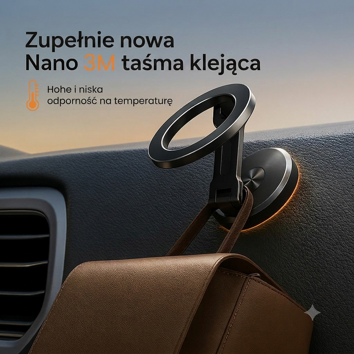 Uchwyt samochodowy magnetyczny do telefonu składany mocny do nawigacji bezpiecznej jazdy