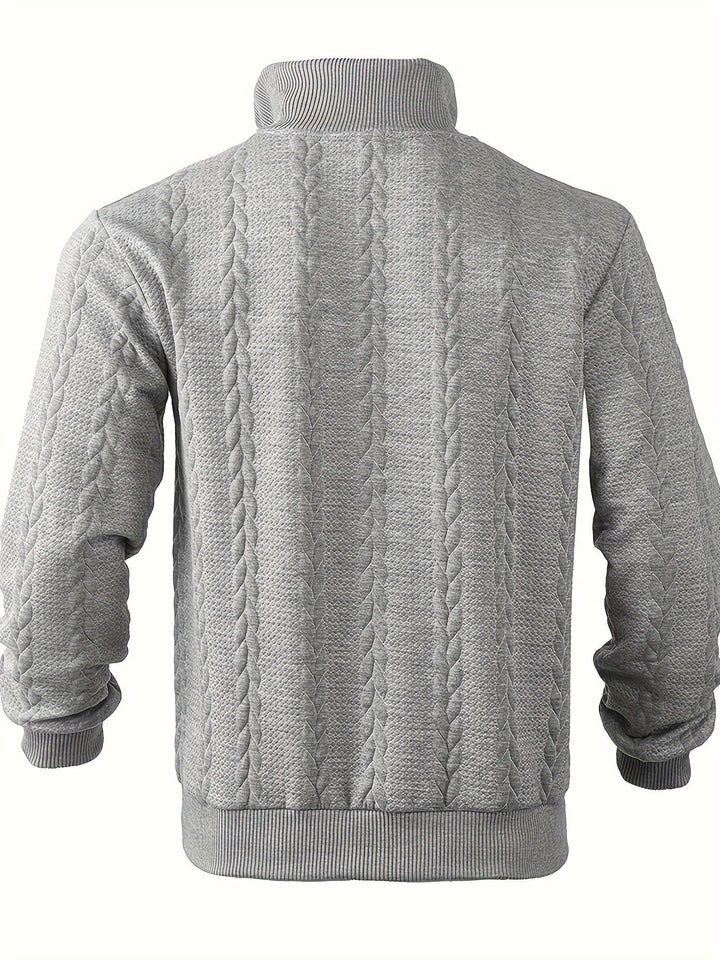 Sweter męski bawełniany z zamkiem krótki zamek dzianinowy sweter męski na wiosnę casual