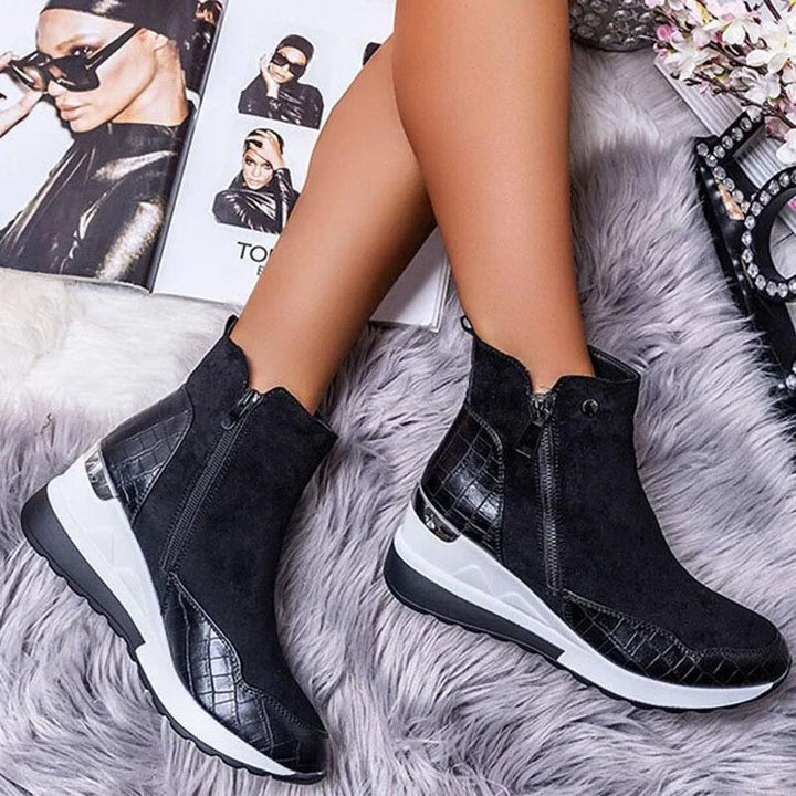 Women's Orthopedic Leather Shoes for Spring – Comfortable Health Ankle Boots for Walking