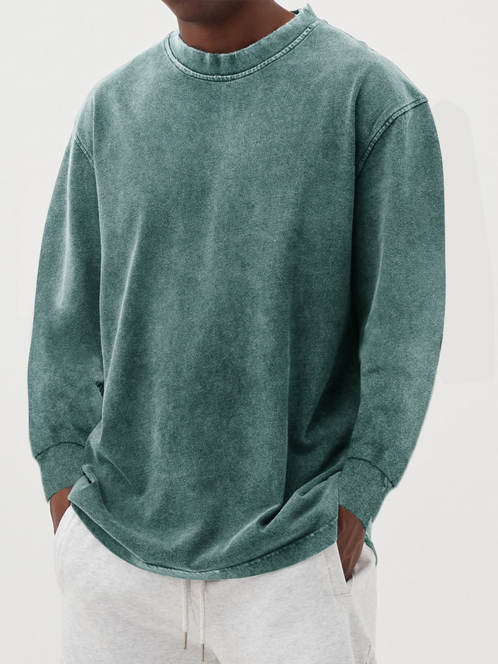 Męski longsleeve bawełniany koszulka z długim rękawem jesienna