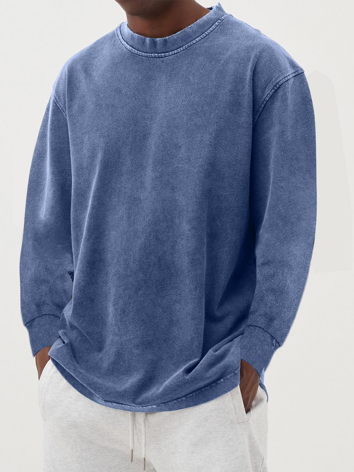 Męski longsleeve bawełniany koszulka z długim rękawem jesienna