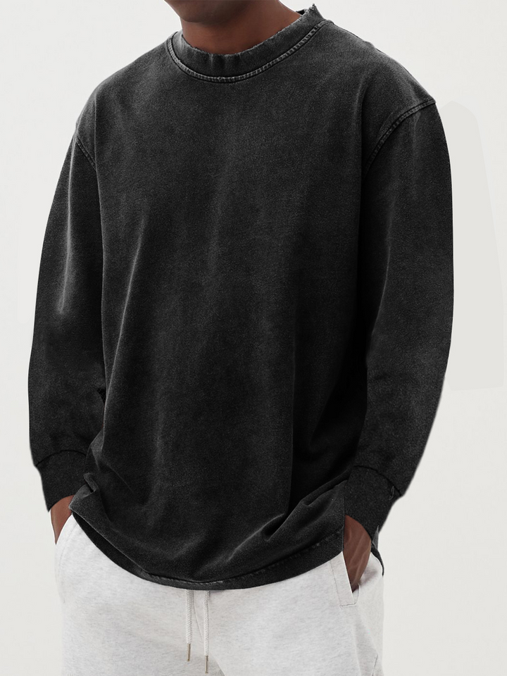 Męski longsleeve bawełniany koszulka z długim rękawem jesienna