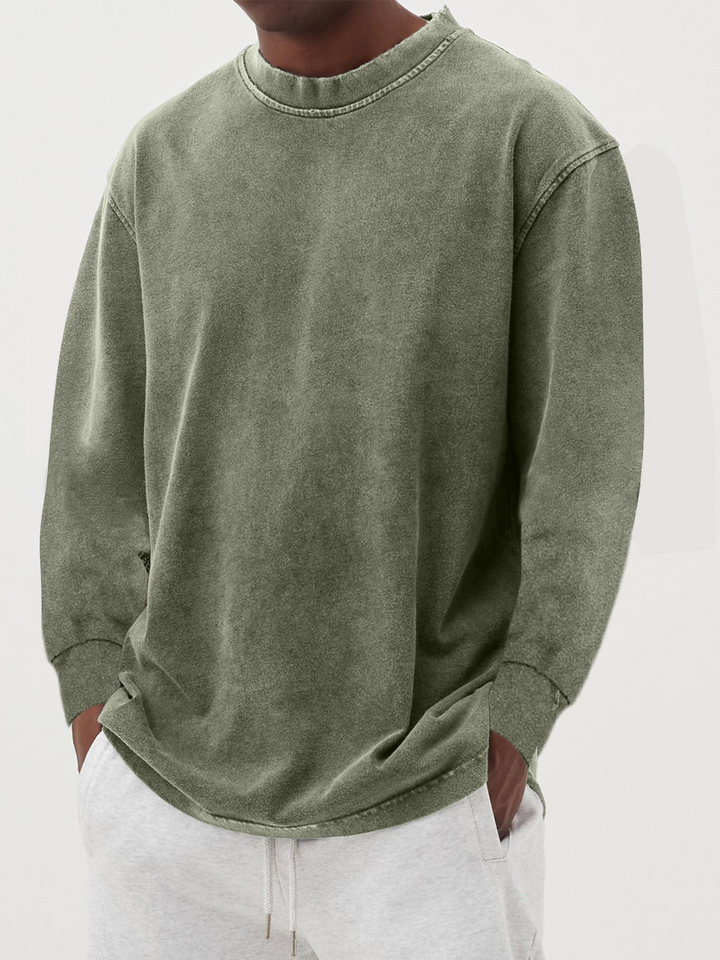 Męski longsleeve bawełniany koszulka z długim rękawem jesienna