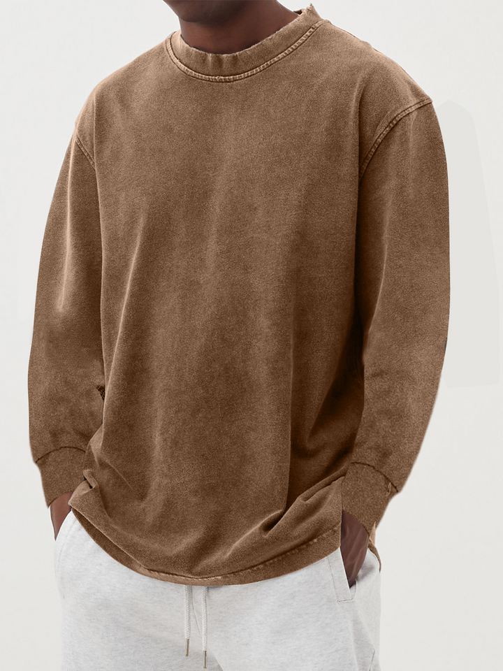 Męski longsleeve bawełniany koszulka z długim rękawem jesienna