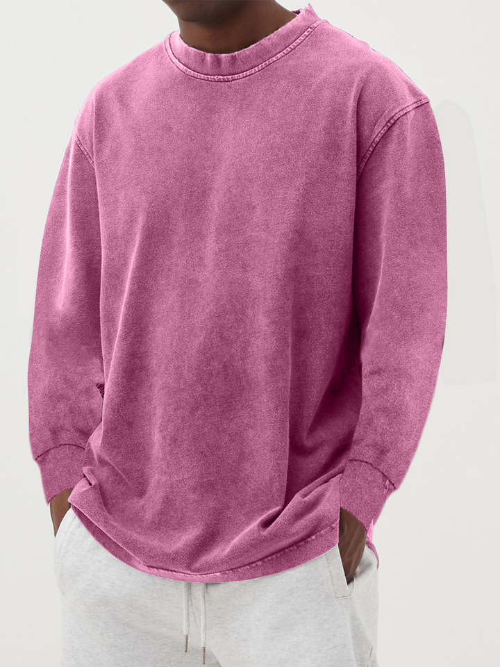 Męski longsleeve bawełniany koszulka z długim rękawem jesienna