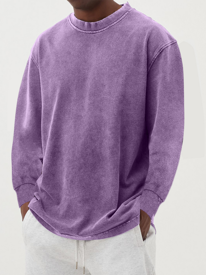 Męski longsleeve bawełniany koszulka z długim rękawem jesienna