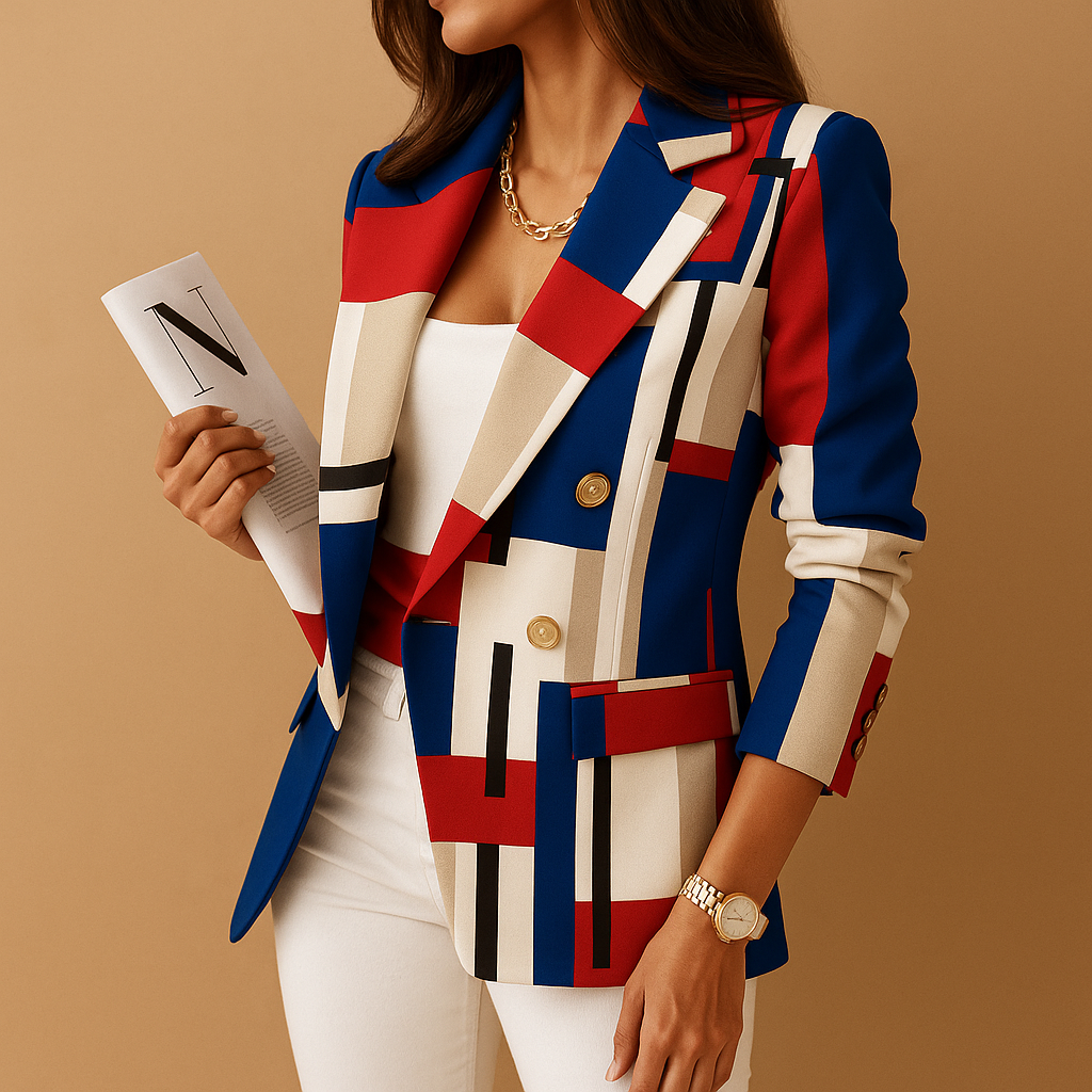 Blazer femme cintré élégant avec détails raffinés pour une tenue chic d’été