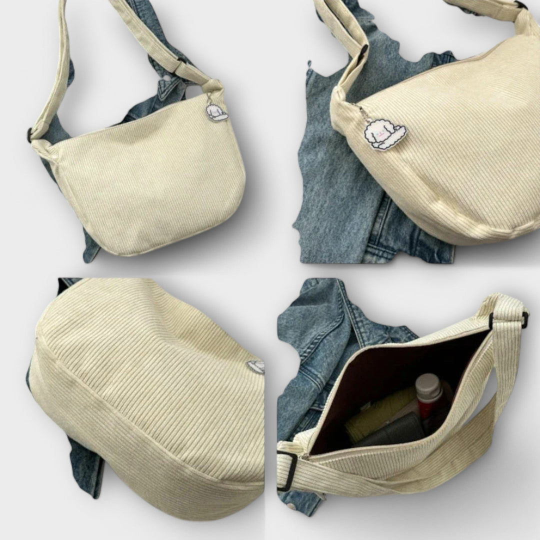 Mala de ombro feminina em Cordura para o outono, bolsa espaçosa para o dia a dia, trabalho e cidade.
