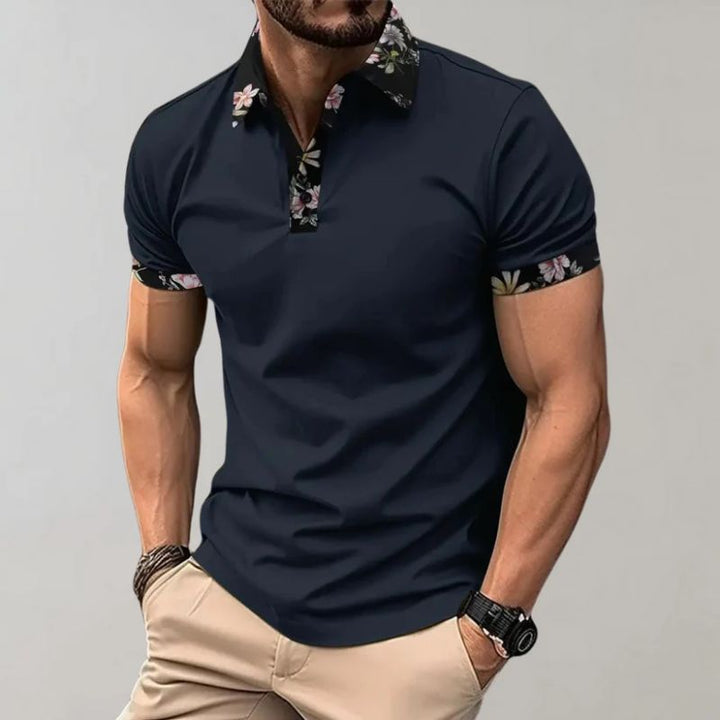 Koszulka polo męska bawełniana letnia elegancka casual oddychająca krótki rękaw