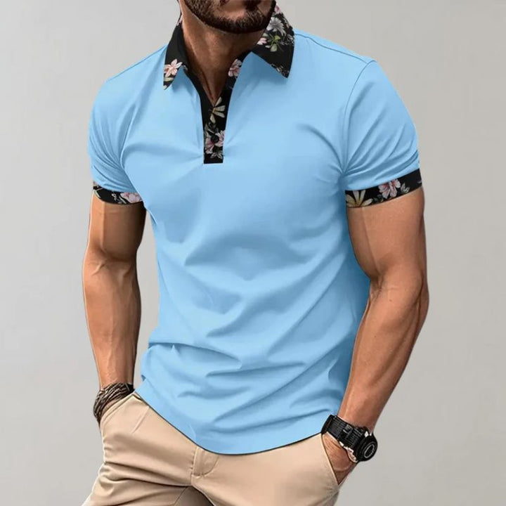 Koszulka polo męska bawełniana letnia elegancka casual oddychająca krótki rękaw