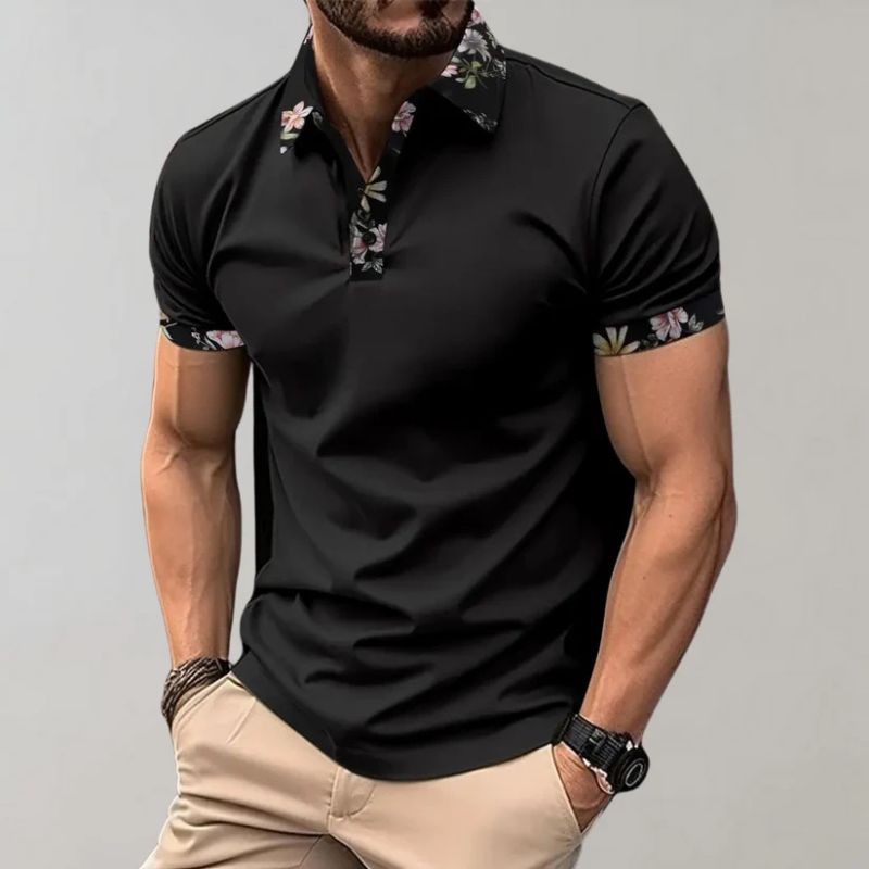 Koszulka polo męska bawełniana letnia elegancka casual oddychająca krótki rękaw