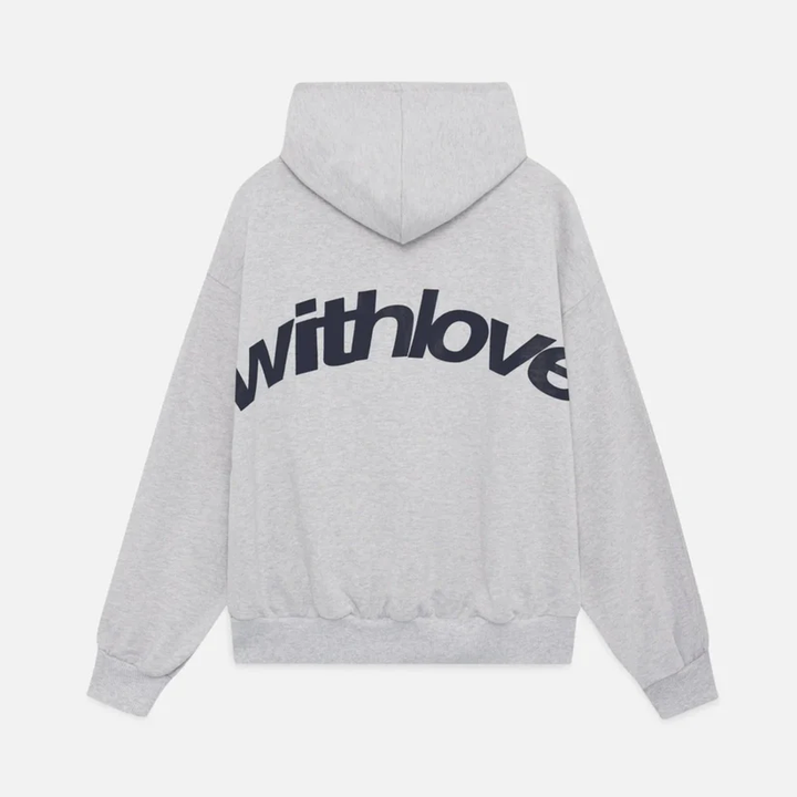 Bluza z kapturem oversize z nadrukiem z bawełny na jesień streetwear 80 chars