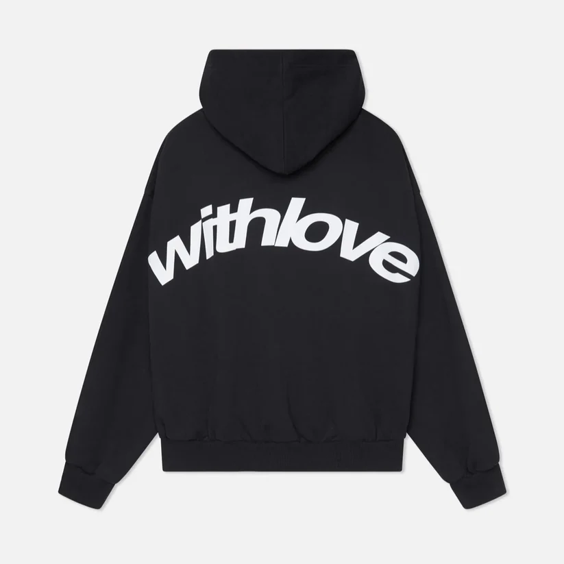 Bluza z kapturem oversize z nadrukiem z bawełny na jesień streetwear 80 chars