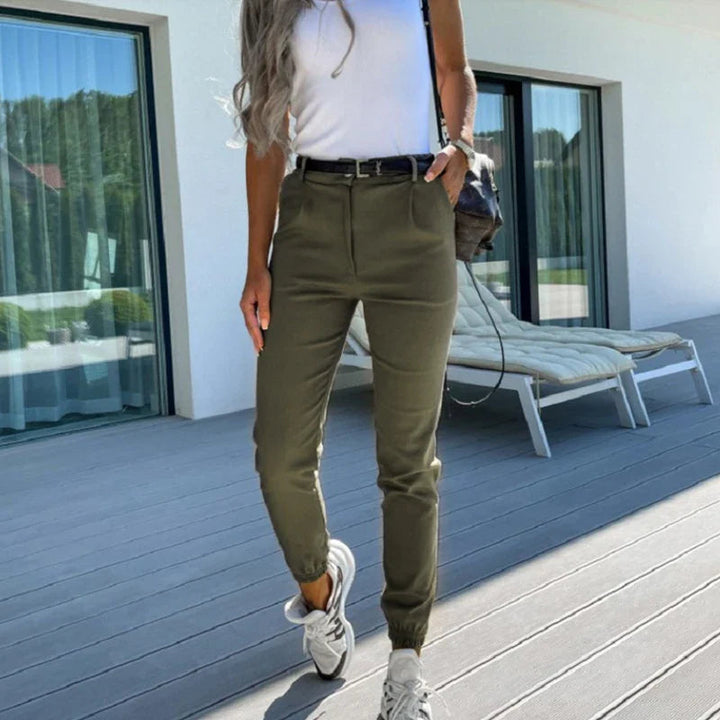 Katarzyna™ - Spodnie Slim Fit z Lnu