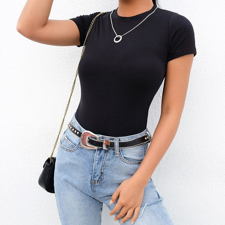 Carmela - Luksusowy i wygodny T-shirt Bodysuit na każdy dzień dla kobiet