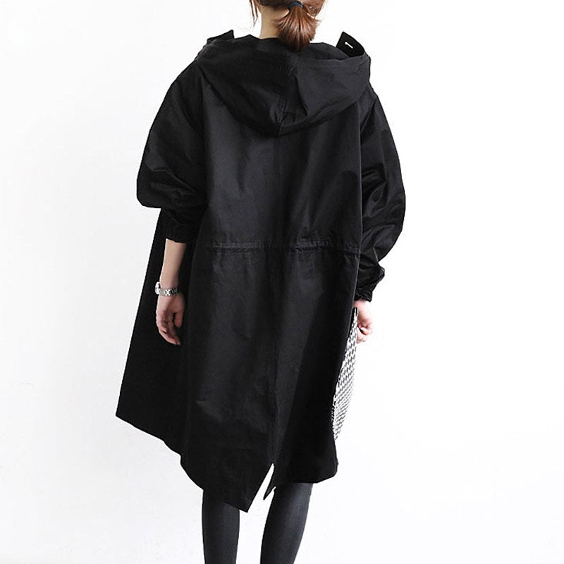 Płaszcz damski trench bawełniany na wiosnę lekki przeciwdeszczowy stylowy elegancki