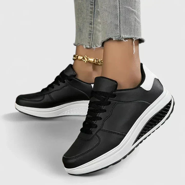 Sneakersy ortopedyczne damskie ze skóry na sezon jesienny wygodne obuwie codzienne