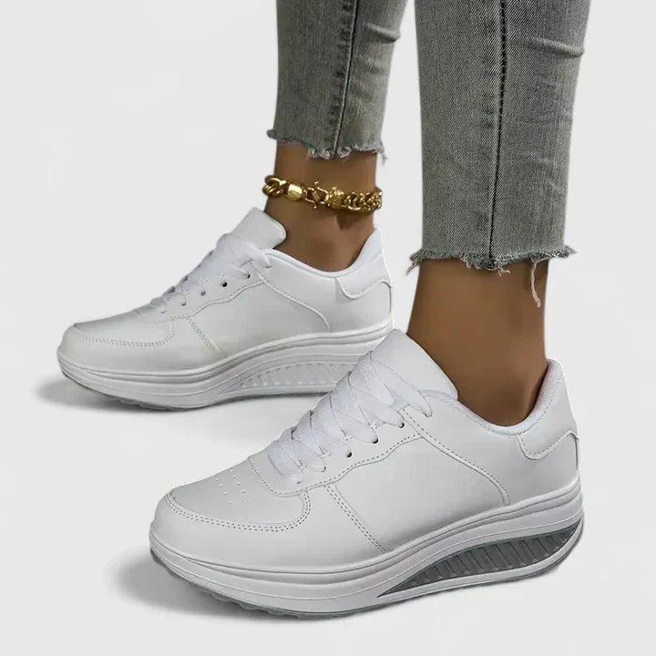 Sneakersy ortopedyczne damskie ze skóry na sezon jesienny wygodne obuwie codzienne