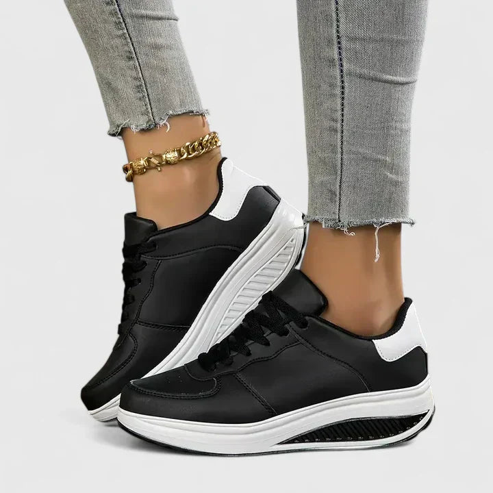 Sneakersy ortopedyczne damskie ze skóry na sezon jesienny wygodne obuwie codzienne