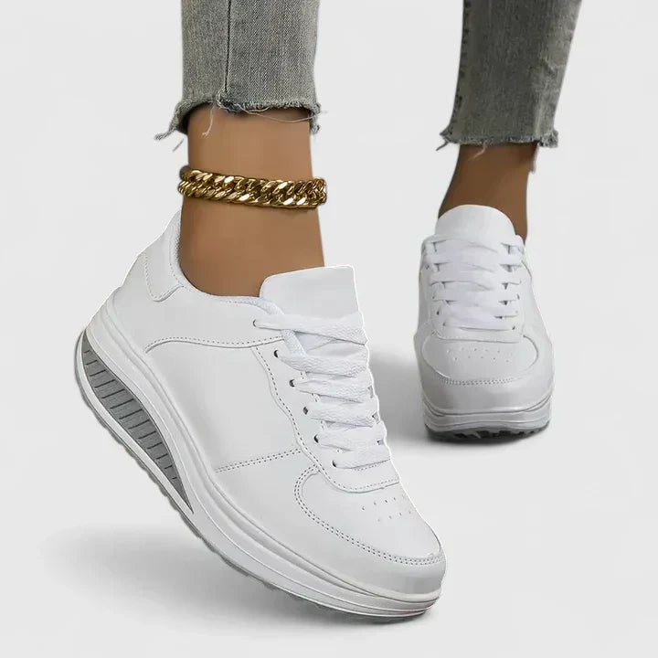 Sneakersy ortopedyczne damskie ze skóry na sezon jesienny wygodne obuwie codzienne