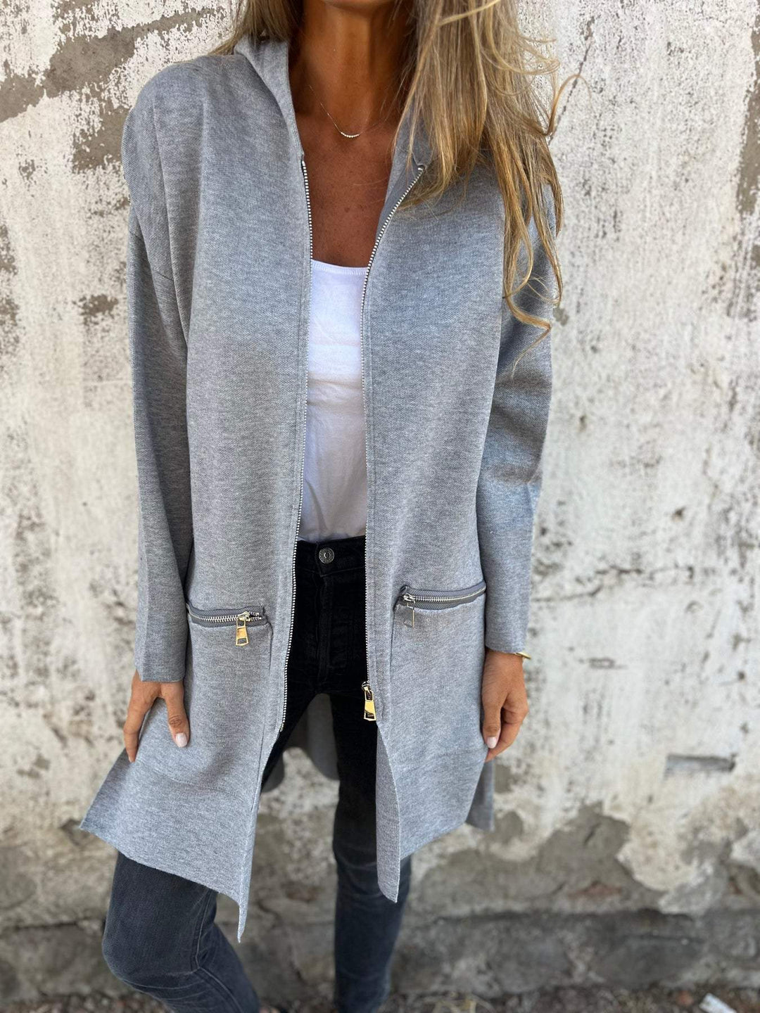 Kurtka damska bawełniana na wiosnę lekka elegancka z zamkiem modna kurtka casual