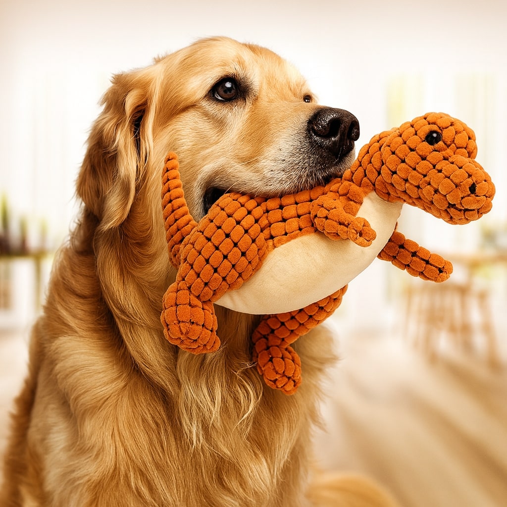 Brinquedo para cão indestrutível de peluche resistente para roer para raças grandes