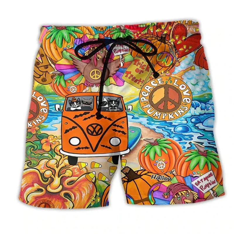 Szorty kąpielowe męskie szybkoschnące poliester na lato plaża basen casual stylowe
