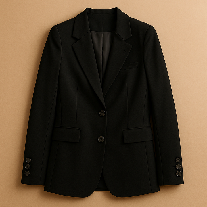 Blazer long femme élégant coupe classique pour l’été, veste légère polyvalente en polyester