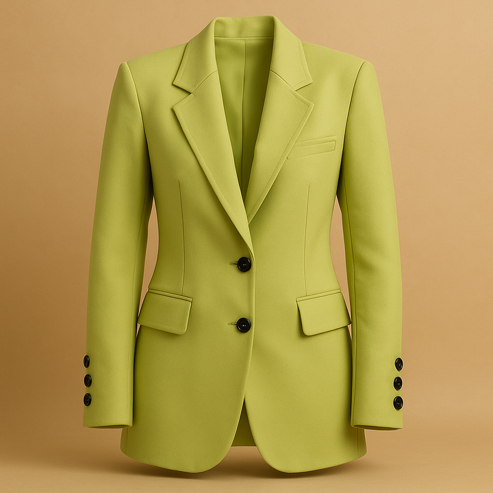 Blazer long femme élégant coupe classique pour l’été, veste légère polyvalente en polyester