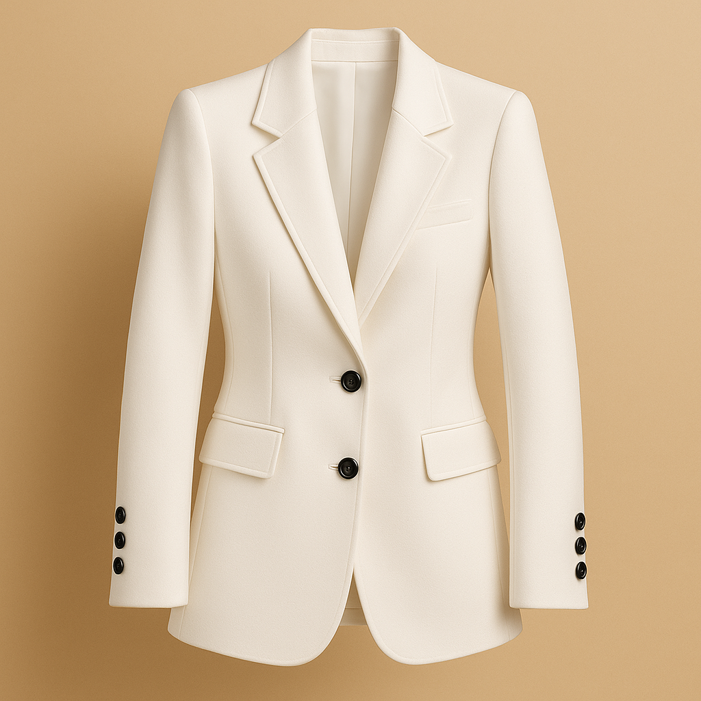 Blazer long femme élégant coupe classique pour l’été, veste légère polyvalente en polyester