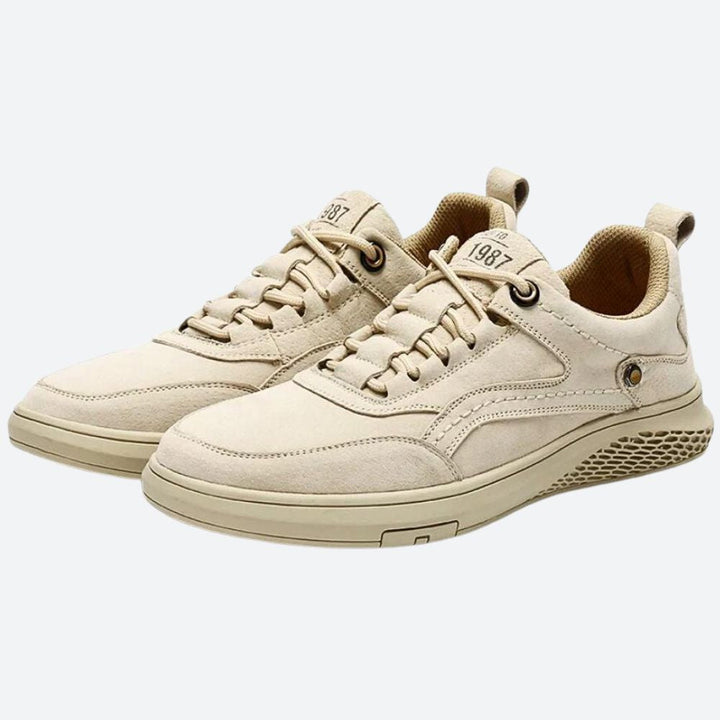Buty sportowe męskie skórzane na jesień – wygodne sneakersy codzienne casual